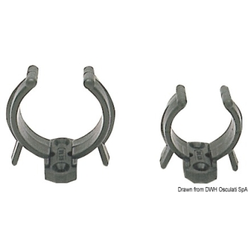 Clip nera in nylon 17/23 mm 