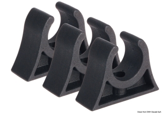 Clip nera per tubi 25/26 mm 