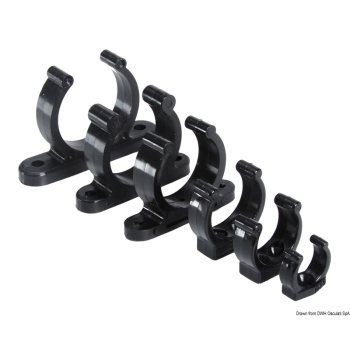 Clip nera plastica pesante 25 mm 