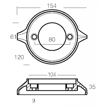 Collare 280 hp in alluminio