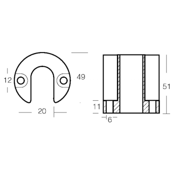 Collare bravo i-ii-iii in alluminio