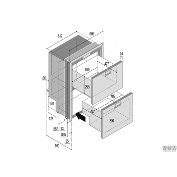 Congelatore vf dw180btx-im a cassetto 