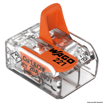 Connettore di giunzione WAGO 2 conduttori 6 mm² 