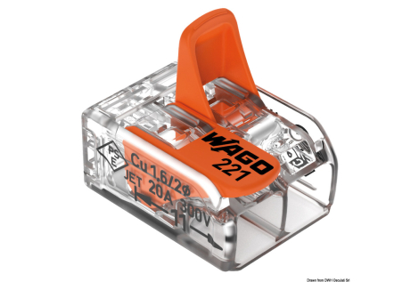 Connettore di giunzione WAGO 2 conduttori 6 mm² 