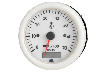 Contagiri 2/4 tempi 12 V bianco con contaore 