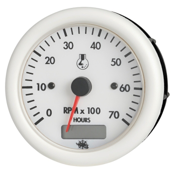 Contagiri 2/4 tempi 12 V bianco con contaore 