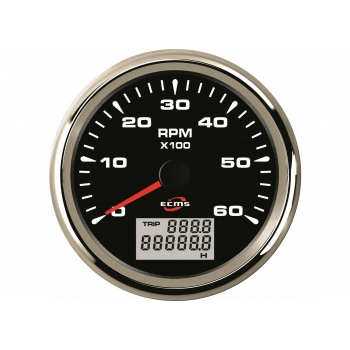 Contagiri/Contaore Ecms Black Chrome