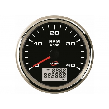 Contagiri/Contaore Ecms Black Chrome