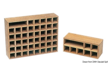 Contenitore teak per 40 bandiere 