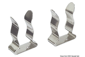 Coppia clips inox 25/32 mm 