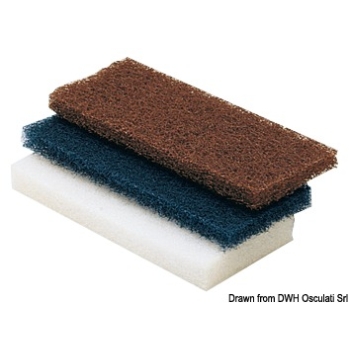 Coppia cuscinetti abrasivi blu 