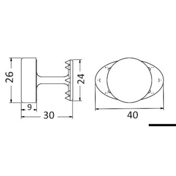 Coppia di ancoraggi magnetici FA (pos./neg.) 31 mm 