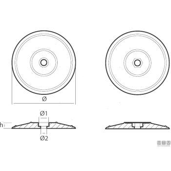 Coppia di anodi a flangia in zinco d130mm con viti