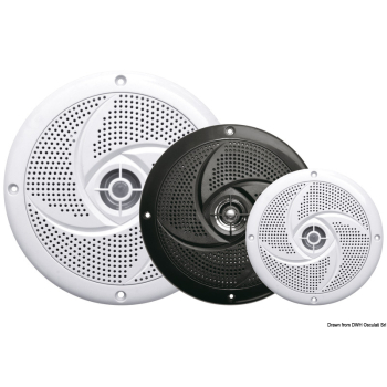 Coppia di casse stereo ultra piatte doppio cono nere 6,5" 