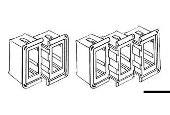 Cornice plastica destra/sinistra nera 