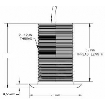 CruzPro Trasduttore Pass.Plastica 120 KHz x D60