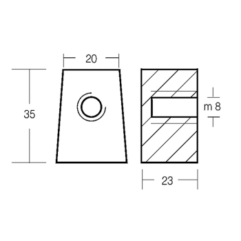 Cubo in alluminio