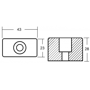Cubo in alluminio per omc