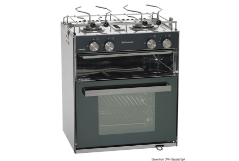 Cucina con forno a gas Smev Sunlight Slim 2 fuochi 