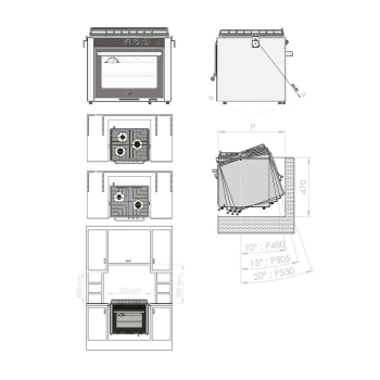 Cucina con Forno Can 2 Fuochi