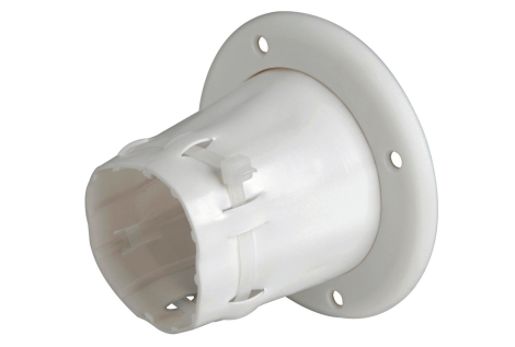 Cuffia e ghiera passacavi PVC bianca  