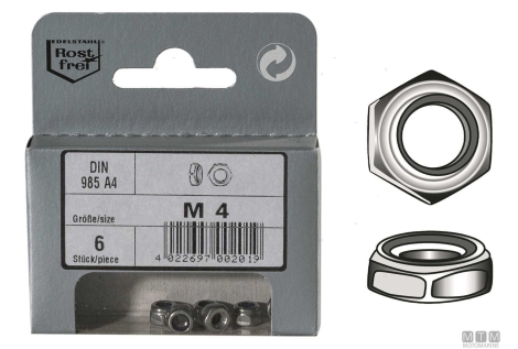 Dadi autobloccanti din985 a4 m8 10pz 