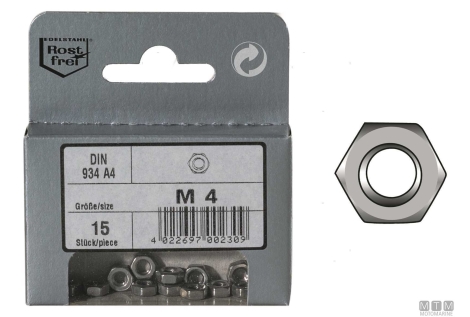 Dadi esagonali din934 a4 m10 6pz 