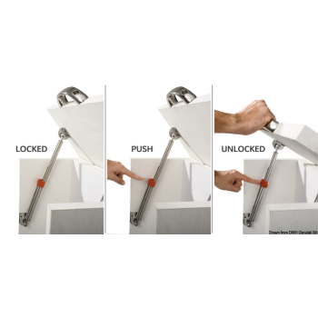 Dispositivo di sicurezza per molle a gas 355 mm 