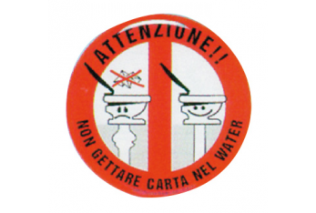 DIVIETO CARTA WC RILIEVO