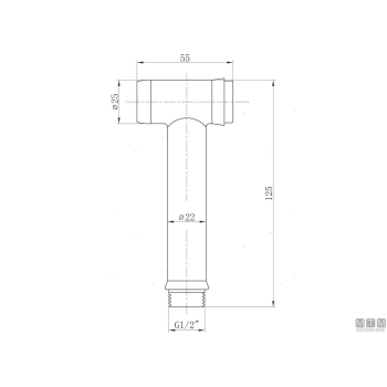 Doccetta push button in acciaio inox< 