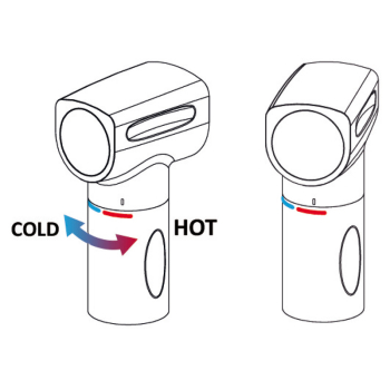 Doccia c/miscelatore Saturn base verticale Inox 