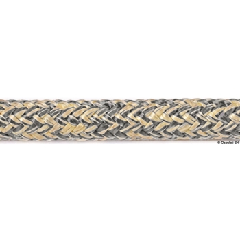 Doppia treccia misto Kevlar poliestere grigia 8mm 