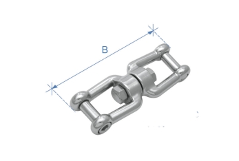 Doppio grillo girevole con interno perno esagonale, Inox 316, Diam. 6mm