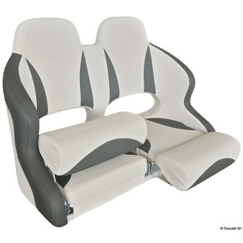 Doppio sedile anatomico flip up H99 Grigio chiaro/scuro 
