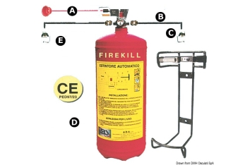 Estintore Firekill con pressostato 12 kg 