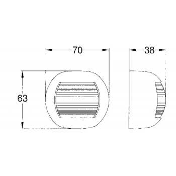 Fanale 225° poppa delfi  a led
