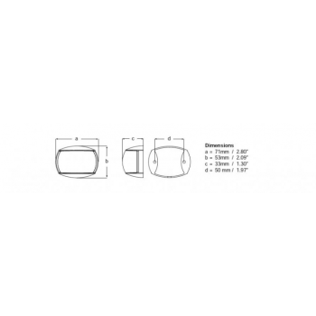 Fanale Bianco Naviled Compact a Led Sinistra/Rosso