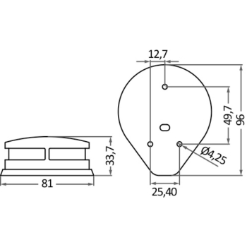 Fanale bicolore inox lucido 