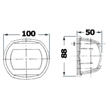 Fanale Classic 12 prua bianco - bianco 
