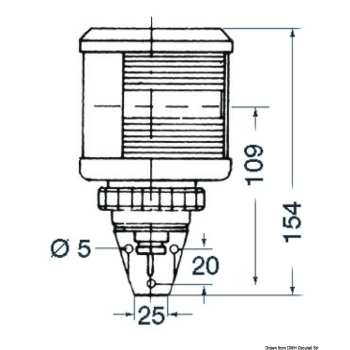Fanale DHR bianco poppa 10 W 