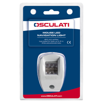 Fanale di via Mouse verde corpo ABS bianco 