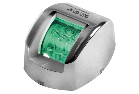 Fanale di via Mouse verde corpo inox 