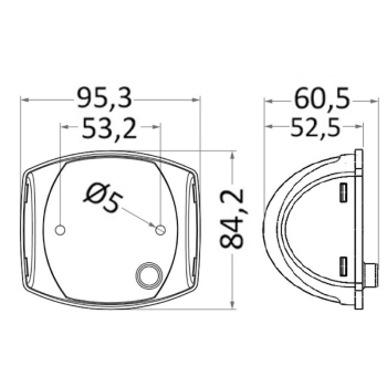 Fanale di via Sphera II 225° corpo bianco 