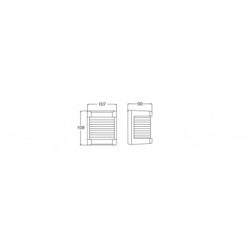 Fanale Hella Marine 2984 Nero Prua Testa d'Albero