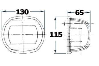 Fanale Maxi 20 verde/bianco 12 V 