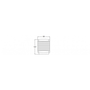 Fanale Nero Hella Marine 2984 360° Luce Verde
