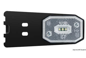 Fanale posizione LED anteriore luce bianca staffa 