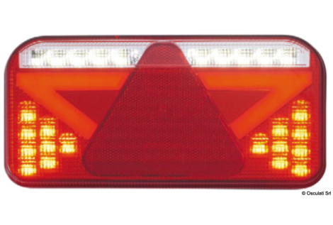 Fanale post. LED dx con catadriotto triangolare 6 funz. 