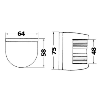Fanale U77 poppa bianco/nero 
