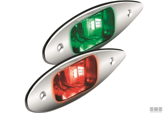 Fanali di prua led 12v inox rosso/verde